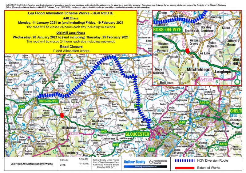 HGV Diversion map